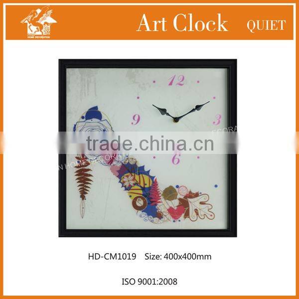photo frame wooden wall clock square clock