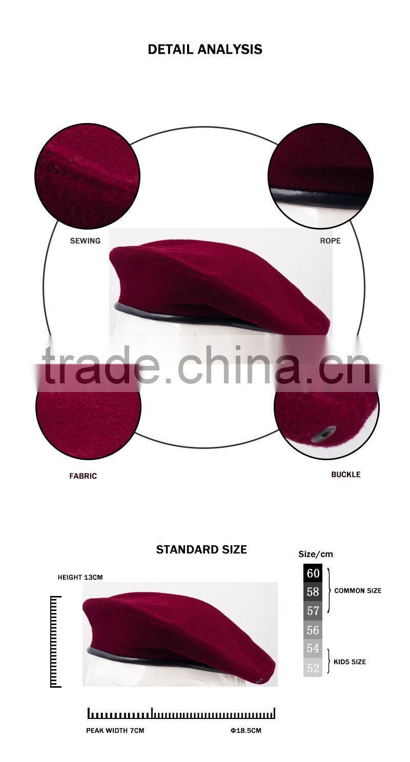 Mens custom wool army military beret hats wholesale
