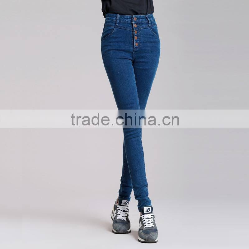 Fashion high-waist skinny women denim jeans 2016