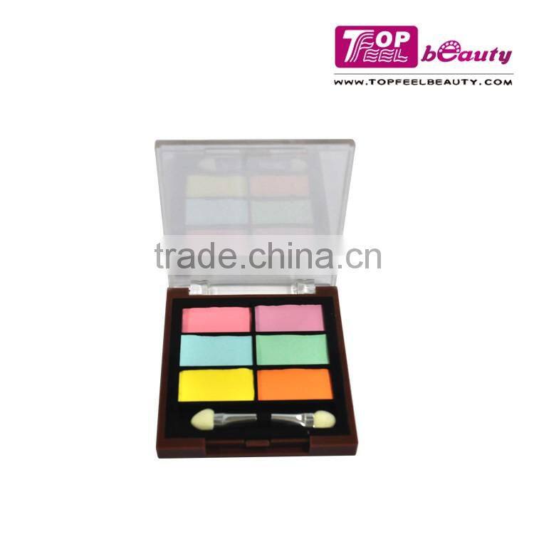Hot sale! 6 color eyeshadow palette with clear window