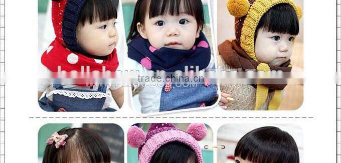 2014 Latest Cute Polka Dot Pattern Circle Loop Style Baby Kids Winter Scarf