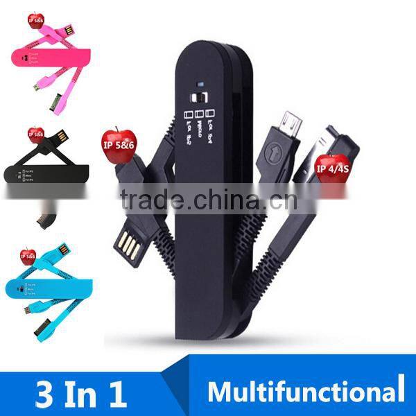 Popular Gift ! 2016 Multi 3In1 3 In 1 USB Charging Cable
