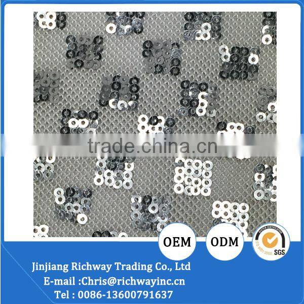 silver reversible sequin fabric sequin embellished material