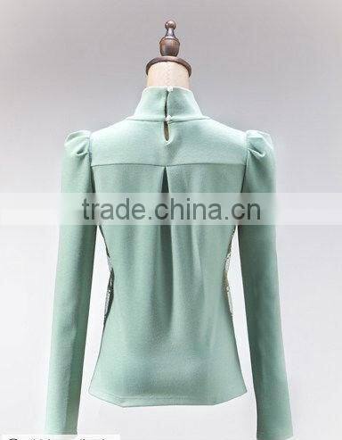 Lady's princess shirts bubble long sleeve