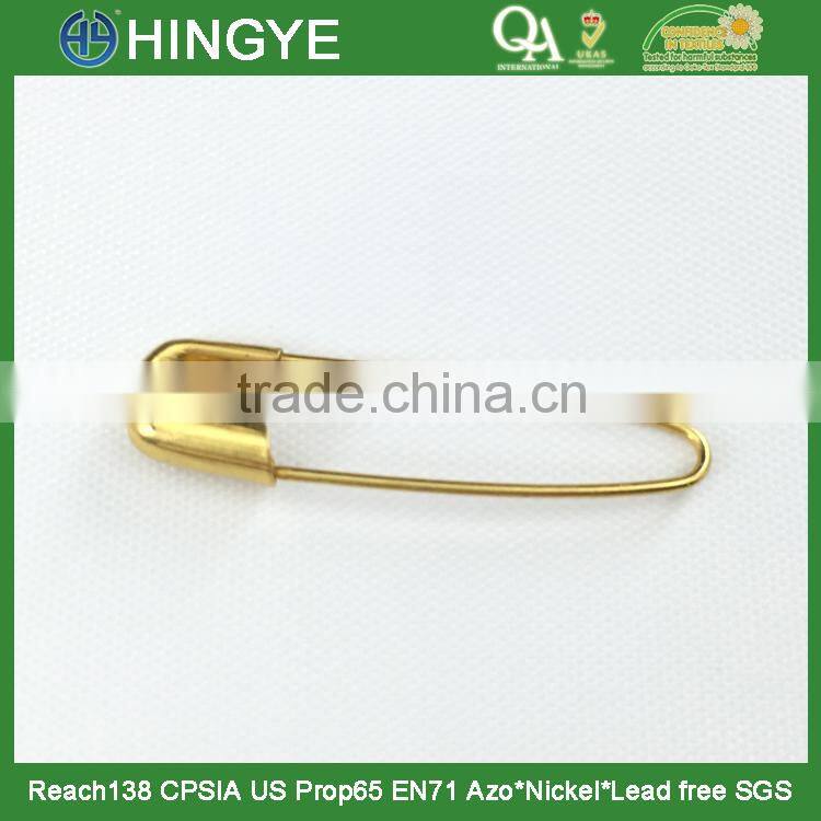 Hot selling 32mm metal gold pin for sweater CSJ-001
