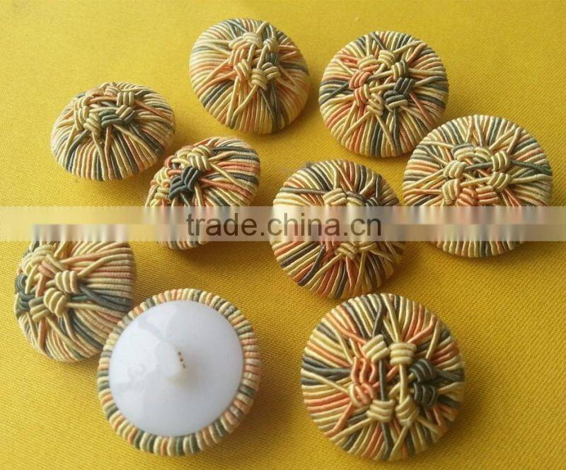 High Quality Cord Barided Fabric Covered Button -- F1533