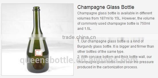 Champagne glass bottles wholesale