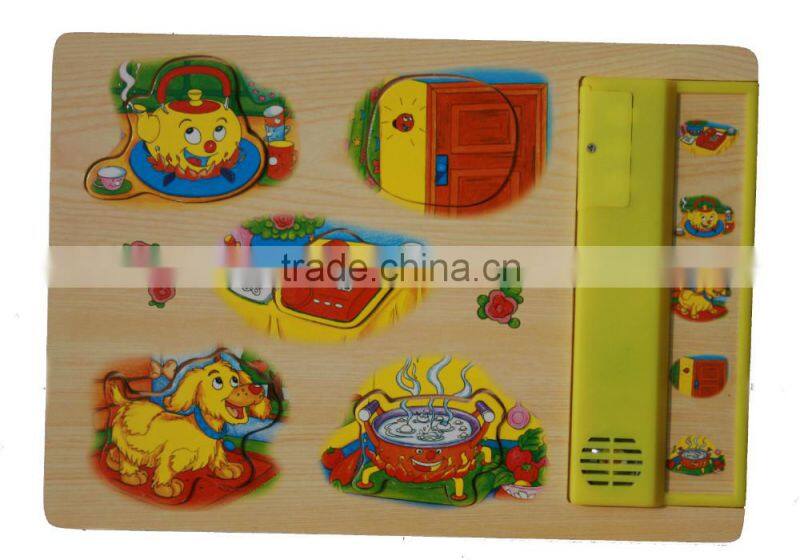 ICTI class A toys factory wooden home vocality sound musical puzzles educational music singing toys voice pronounce puzzle