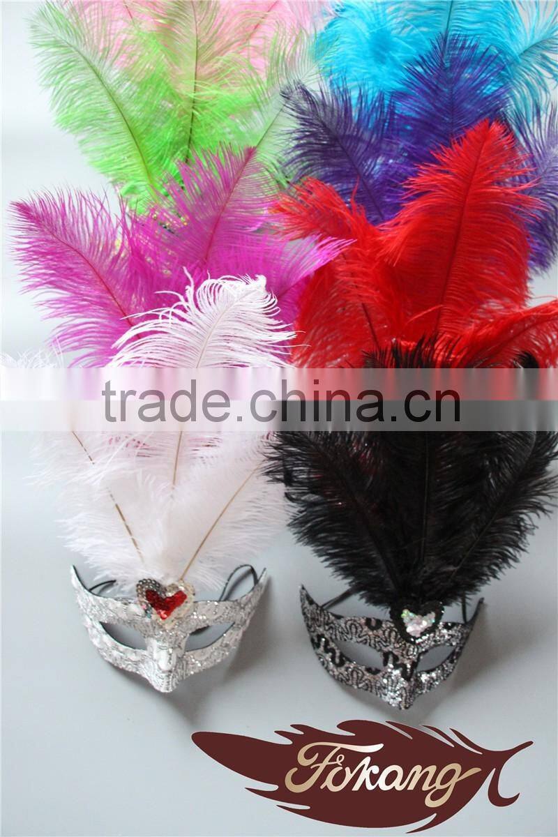 Wholesale Venetian Mask Ostrich Feather Decoration And Halloween Accessories