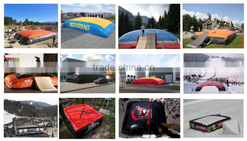 Commercial grade inflatable big airbag snowboard inflatable ski high jump air bag for jumping