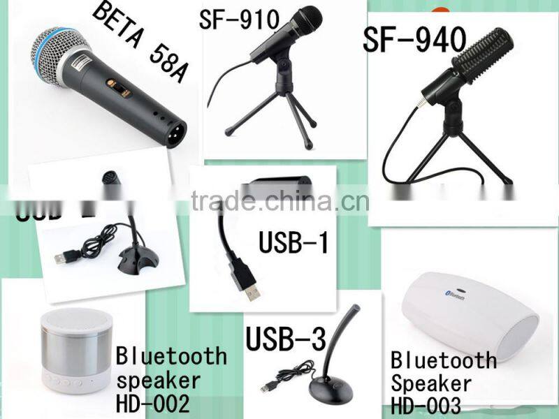 New 2015 Best sound heavy bass wired stereo microphone from China factory