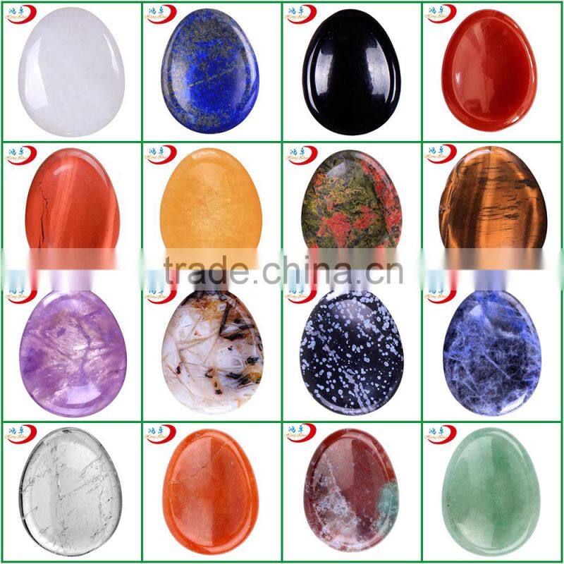 Wholesale Rose Quartz Pink Worry Stones Massage stones