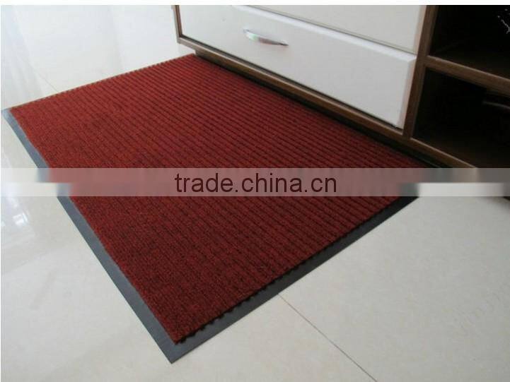 polyester stripe with pvc backing from china carpet factory