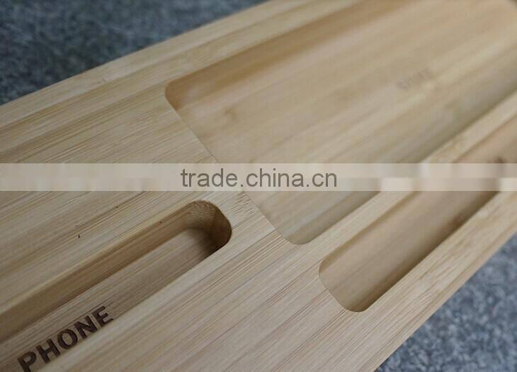 Multifunctional bamboo mobile phone holder