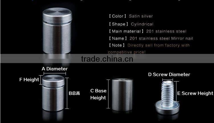 Customized Size Popular Stainless Steel Advertising Standoff Pin Distributor