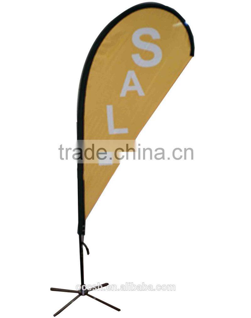 4.6m Tear Drop Flagpole Promotion Flag Pole Fibreglass Waterbase Flagpole Stand