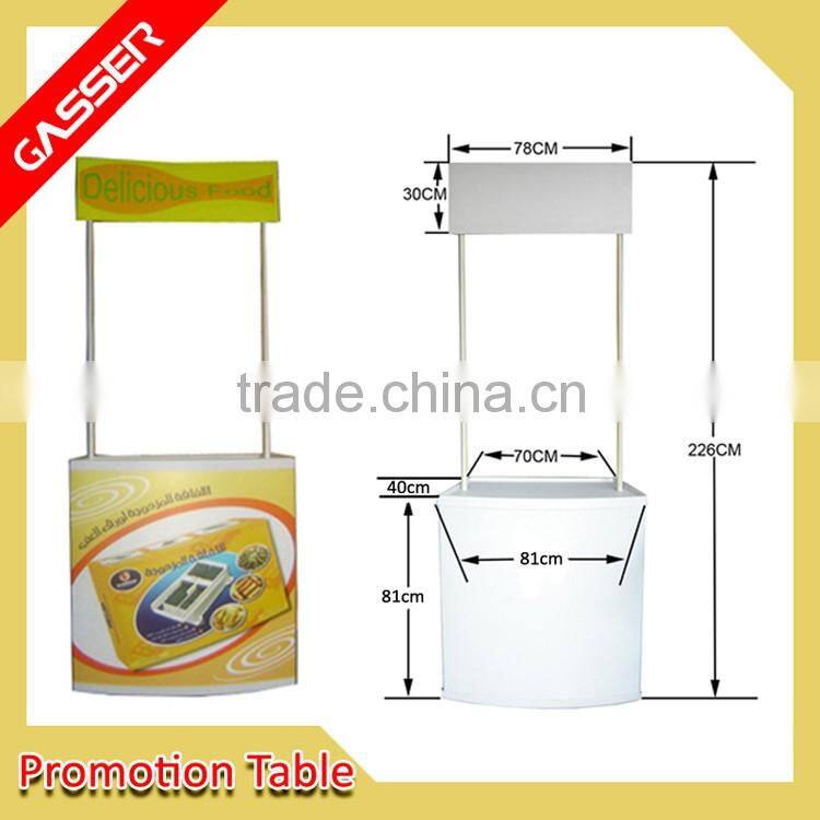 Hot sales PP plastic promotion table display for supermarket promotion booth