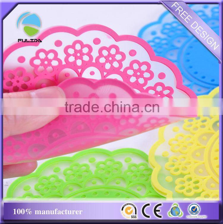 thick edge heat protection rubber doggy puppy petsoft pvc bowl coaster