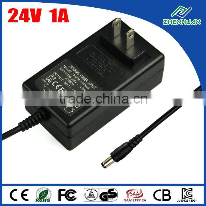110V AC to 24V DC power supply adapter 24V 1A projector power supply