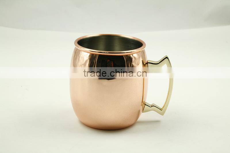 High quality anodized aluminum moscow mule copper solid mug