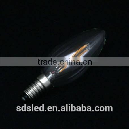 LED Candle bulb E14 4W led filament light Warm White filament light bulb