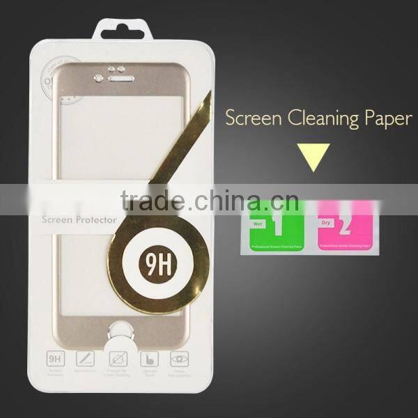 glass screen protector, For apple iphone 6 plus Plating Color Mirror Toughened Glass Front Screen Protector Film