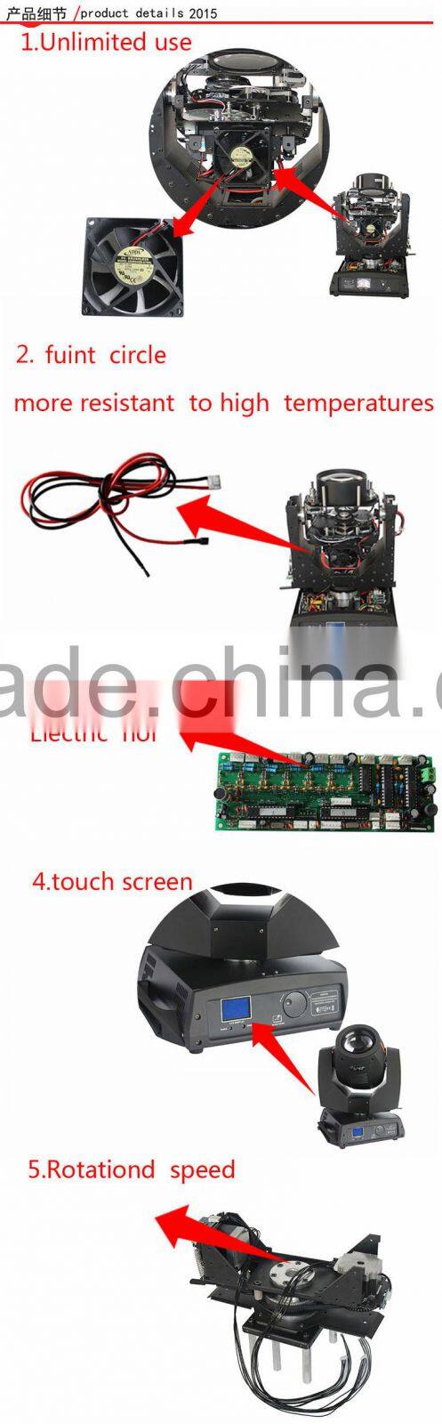 Zoom touch display 36*10w rgbw led moving head stage light