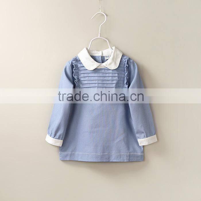 wholesale price white collar dress children kids party wear dresses for girls