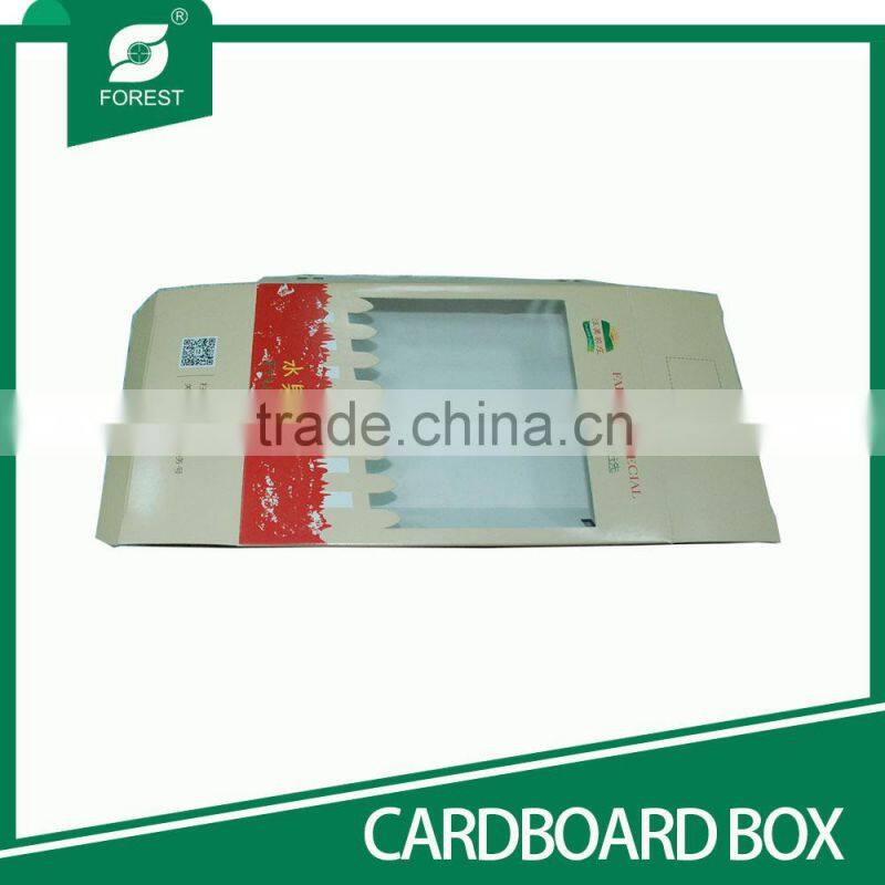 DECORATIVE CARDBOARD PACKING BOX FOR FRUIT WITH PVC WINDOW