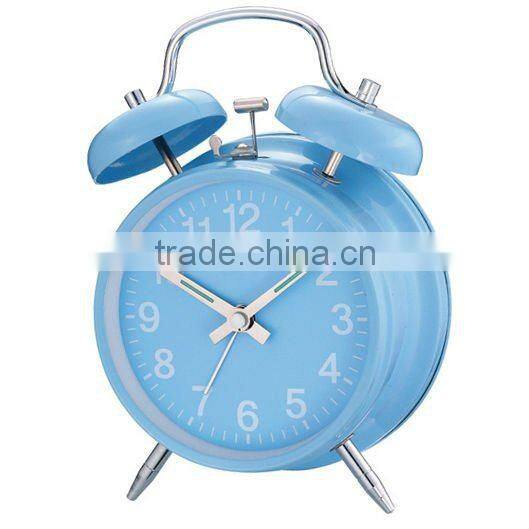 Metal case mechanical alarm clock in 4 inches size