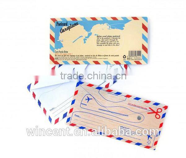 Creative Wooden Postcard Aeroplane Craft