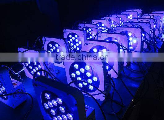 12pcs 18W 6 in1 RGBWA+UV Wireless led flat par 64 can