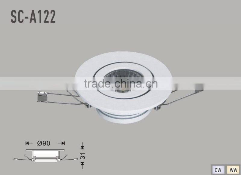 5W COB Downlight/ 90mm Led Ceiling Light COB/ Constant Current Led Downlight (SC-A122)