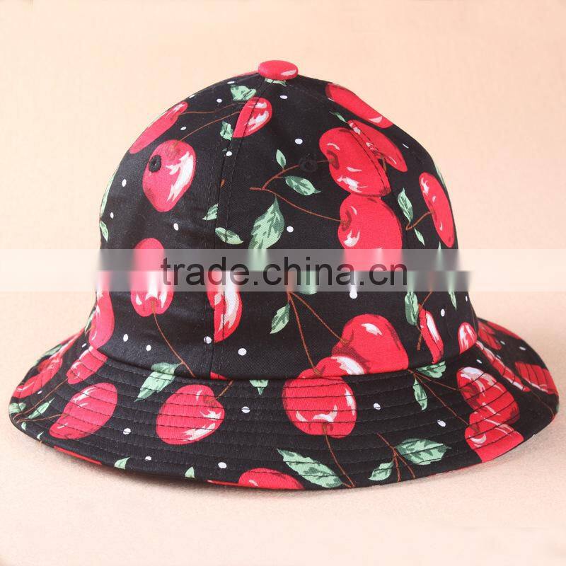 Cotton Bucket Hat Cheap Bucket Hat custom fruit printed hats
