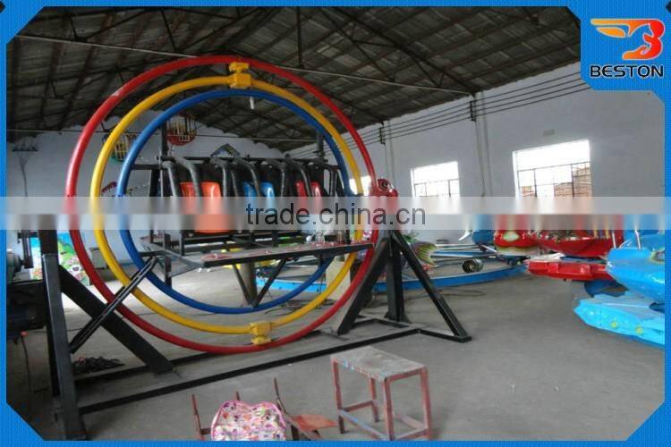 super quality adult thriling park amusement ride 3d electric human gyroscope for sale
