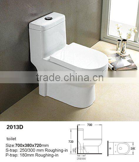 Teliang Good Quality Fashion Design Export Standard White Brighten Glaze Bathroom WC Toilet