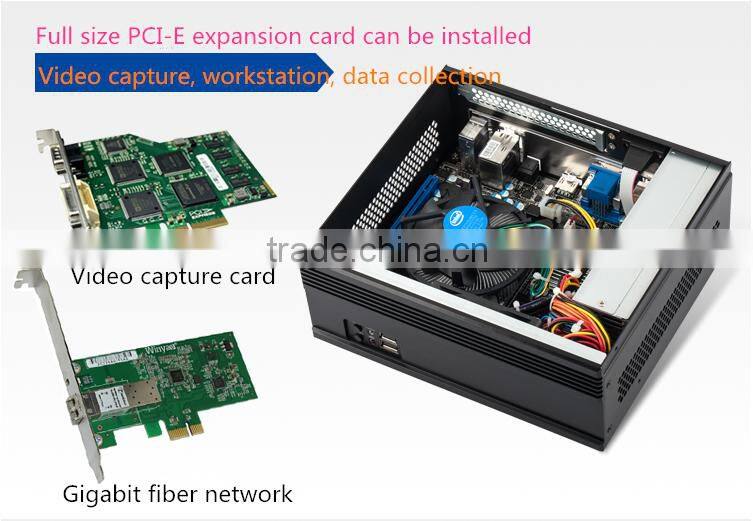 2U industridual itx chassis with 4th generation Intel i3-4160, 3.6G, copper core fan, DDR3 aluminum