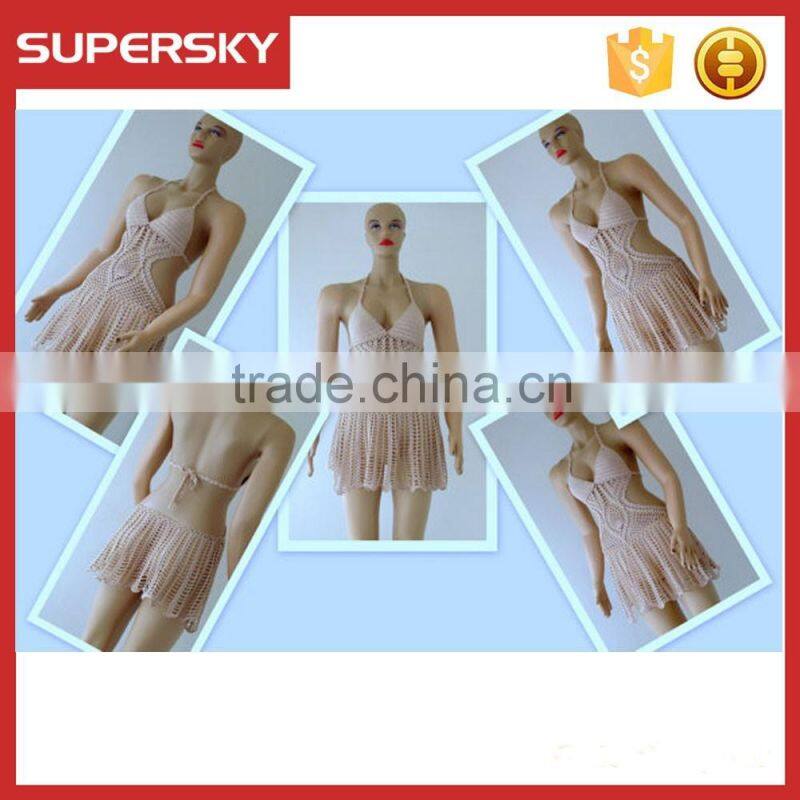 K-66 Sexy Hand Crochet Bikini with Swimsuit Swimwear Beachwear Crochet Bra Top Bikini Sexy Boho