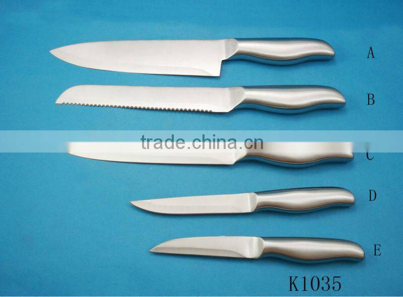 fish fillet knife with wooden block