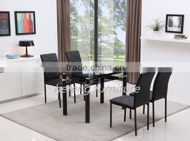 glass dining table set with 4 chairs