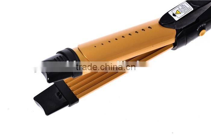 Digital hair crimper and hair curler 2 in 1