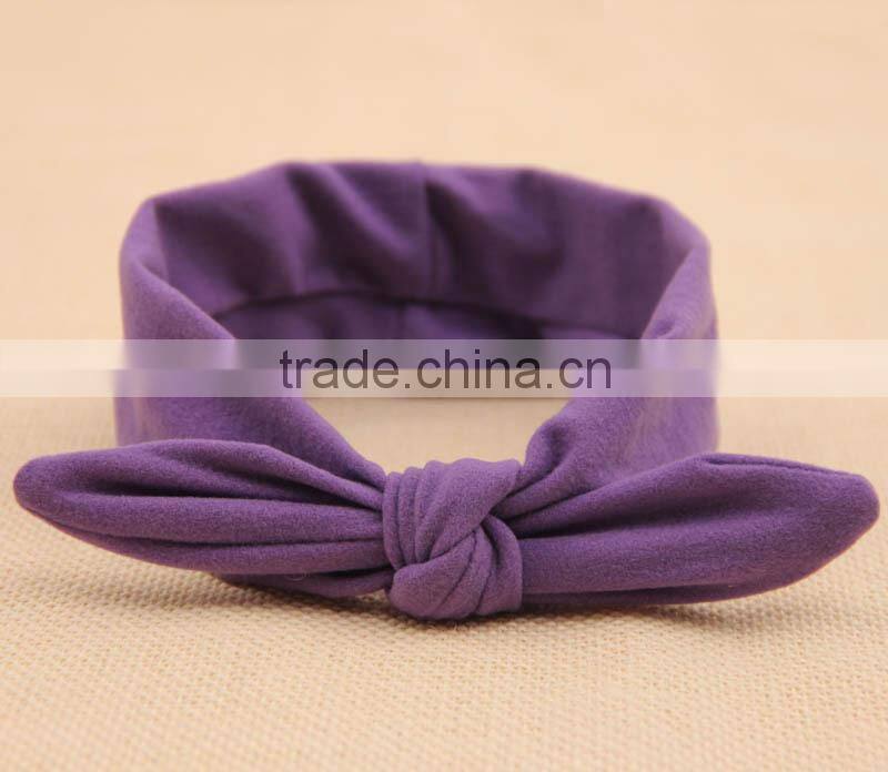 Hot selling top baby headband high quality soft cotton stretch headband kids hair accessories