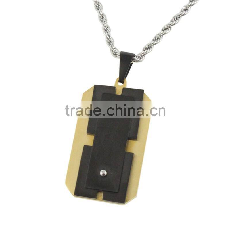 New design stainless steel plated cheap gold pendant for men