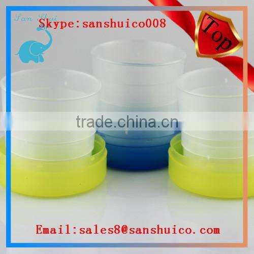 plastic pp telescopic and folding cup with bottle opener