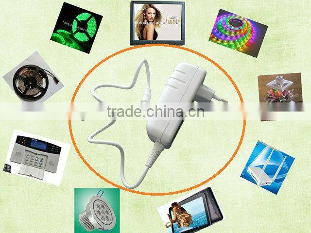 6v 1000ma battery charger EU.AU. white (colour) pass UL.KC.FCC.SAA.for LED monitor,POS,CCTV camera