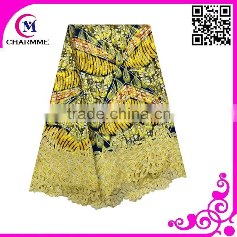 Latest top quality Wax lace WLA-82 Fashion design with cheap price Wax Lace