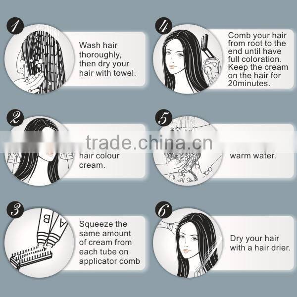 Dexe hot selling herbal extracts yellow hair color cream