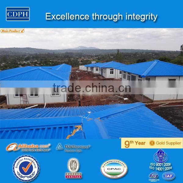 China aliababa galvanized steel structure prefabricated house prices in Papua New Guinea