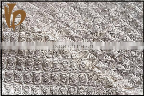 china supplier waffle pattern waffle weave linen fabric for lady fashion
