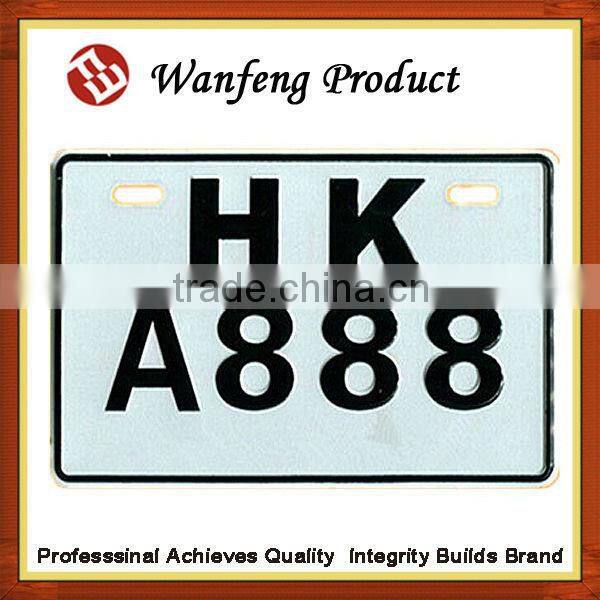 Customized embossed printing metal alumium car number licence plate manufactures